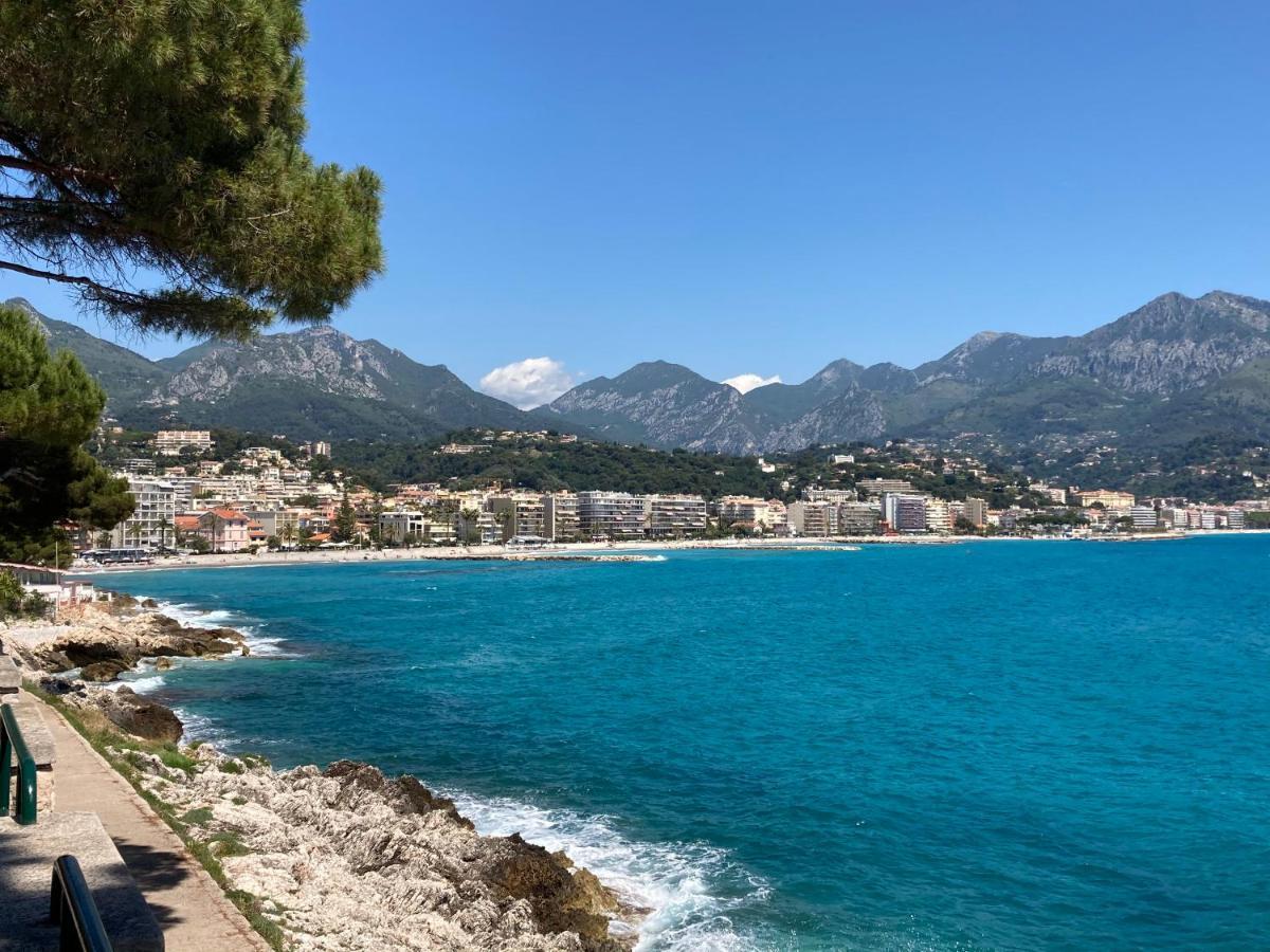 Riviera française 50m de la plage, avec piscine Roquebrune-Cap-Martin Exterior foto